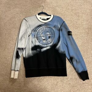 Stone Island Men's Sweater in Blue, Black, and Gray